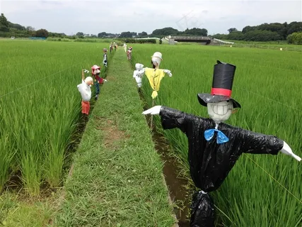 戴礼帽绅士稻草人图片 戴礼帽绅士稻草人图片