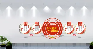 不忘初心1党建文化墙不忘初心牢记使命