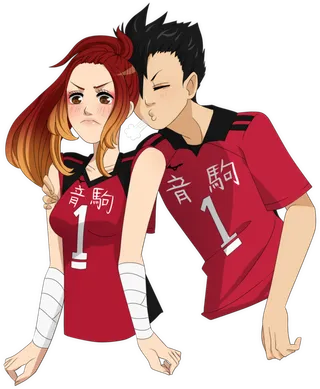 男孩女孩生气素材卡通简笔人物