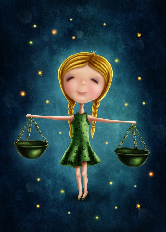 卡通星座美女高清图片