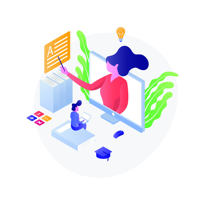 扁平化人物场景办公互联网等距ai矢量设计网页海报UI素材插画