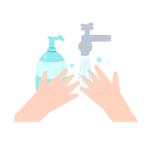 勤洗手洗手液插画