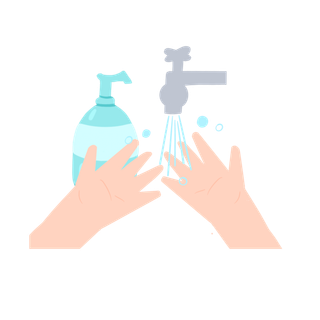 勤洗手洗手液插画