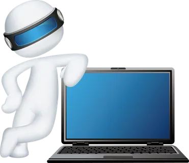 多行业戴眼镜科技感3D小人 免抠