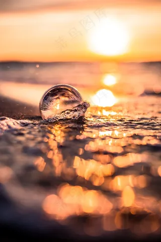海边日出唯美意境图片