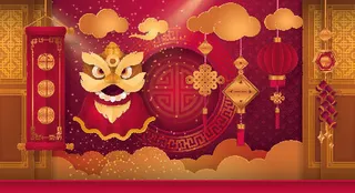 设计装饰新年快乐祝贺春节