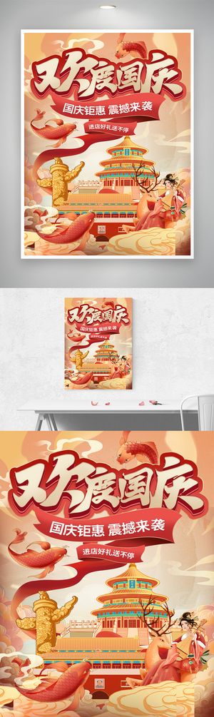 大气国庆营销海报