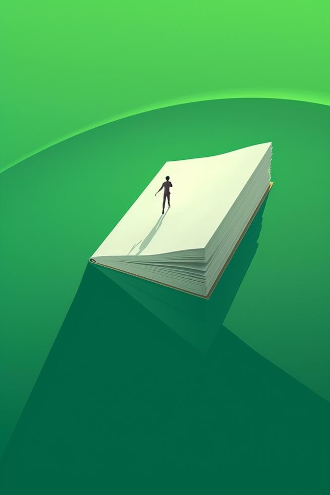 绿色书籍简约清新背景