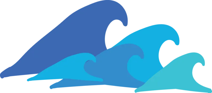 大浪卡通蓝色