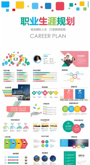 职业生涯规划精美PPT模板 预览图