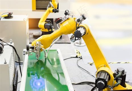 黄色自动化电子机械高清图片
