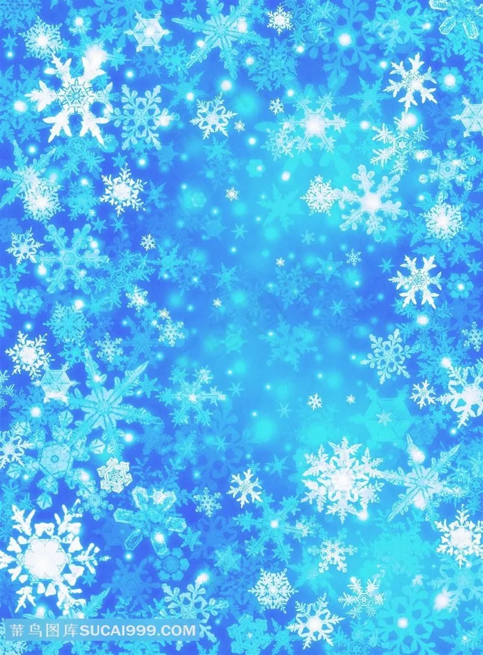 高清蓝色雪花圣诞节背景图片下载