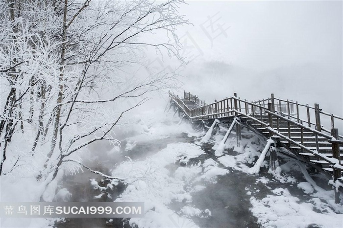 吉林长白山雪景