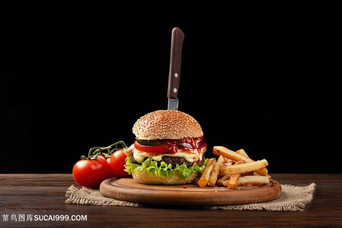 美味汉堡高清图美食西餐图片