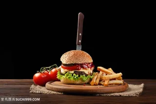 美味汉堡高清图美食西餐图片