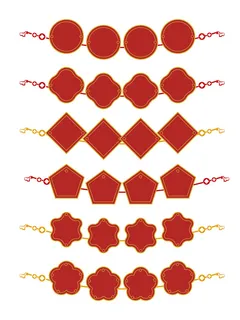 国潮风中式中国古典标题文字文本框边框标题框AI矢量设计素材模板