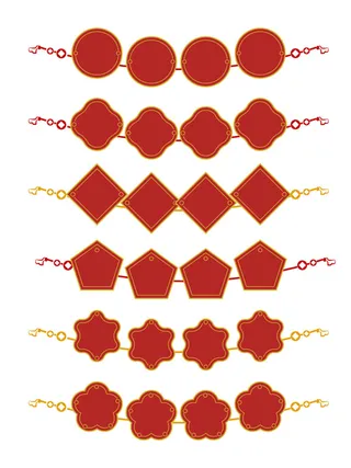 国潮风中式中国古典标题文字文本框边框标题框AI矢量设计素材模板