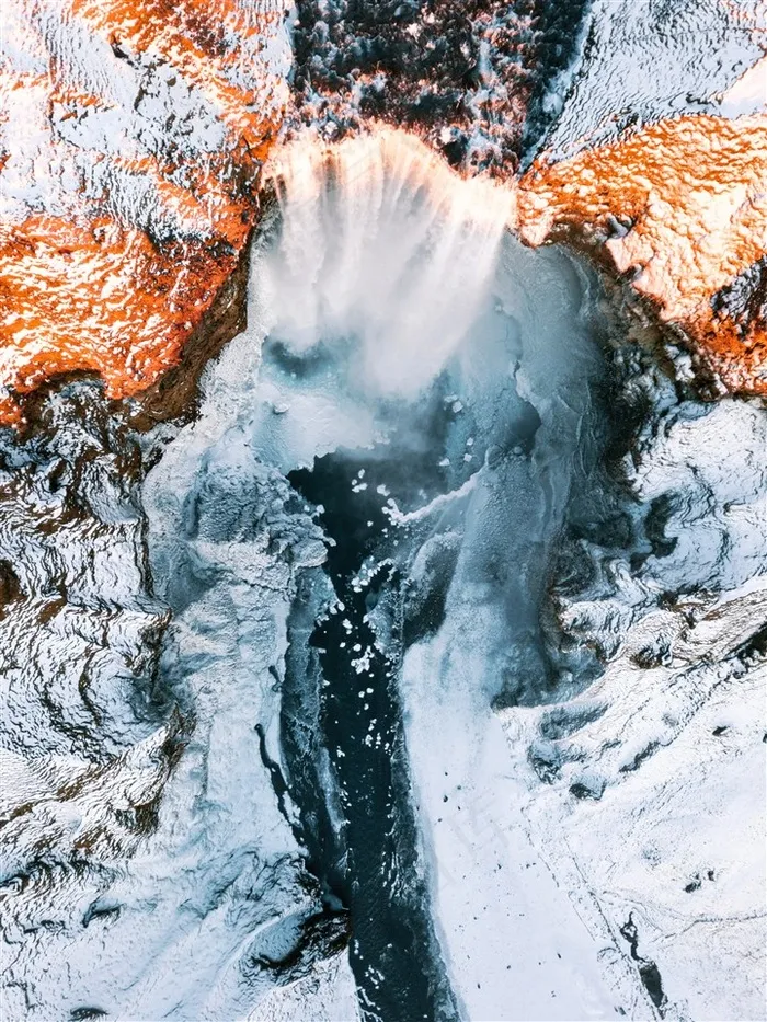 高清晰雪崩自然景观