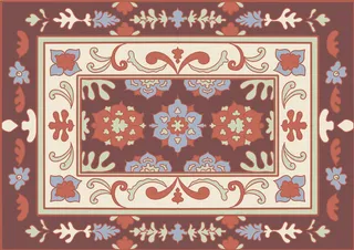 复古中式国潮风敦煌花纹装饰图案花卉藻井肌理圆形边框素材