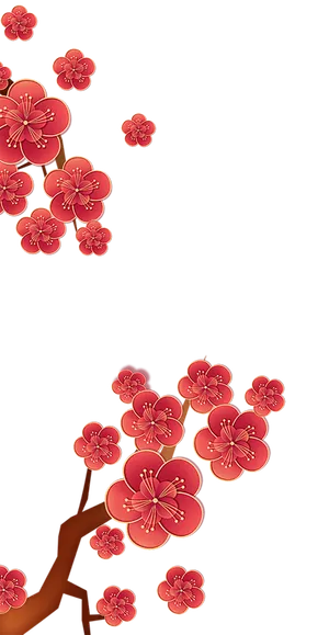 国潮元素 年货节 春节 传统 中国风梅花 国潮元素 年货节 春节 传统 中国风梅花