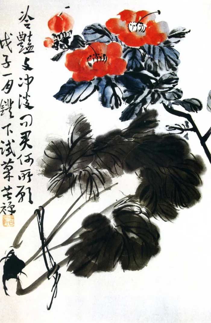 国画名家作品-李苦禅的冷艳与冲淡 问君何所愿