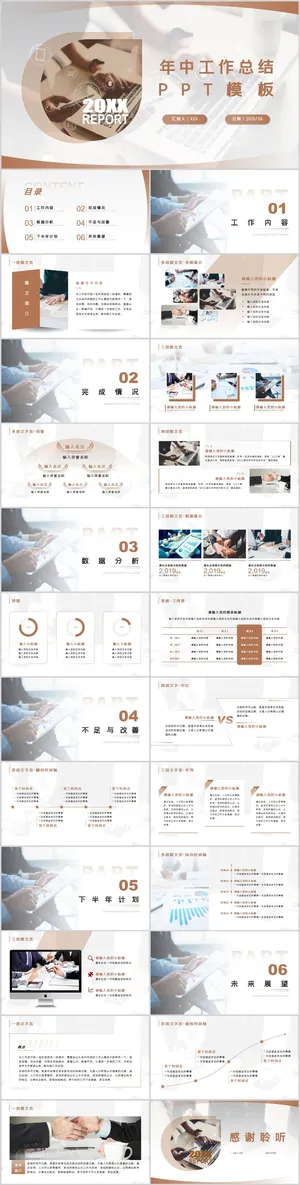年终总结述职报告PPT模板预览图