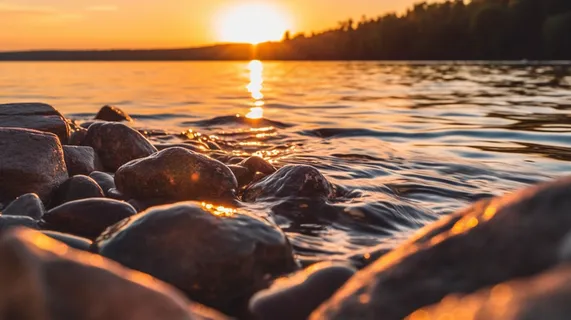 海边日出海浪拍打着礁石摄影图