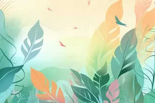 清新叶子夏季清爽背景