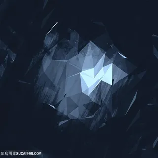 几何立体蓝色几何背景高清图片