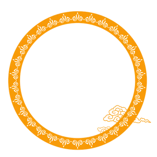 中国风中式传统祥云图案国潮古风边框云纹装饰元素PNG免抠素材图