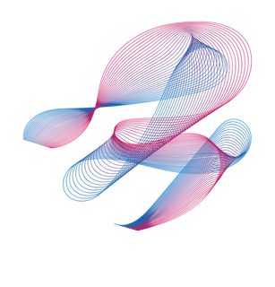 蓝红色波纹渐变线条科技电商免抠png