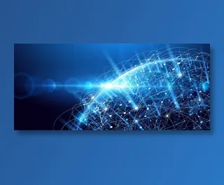 蓝色简约高端科技商务背景