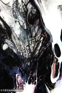 抽象唯美水墨艺术油画