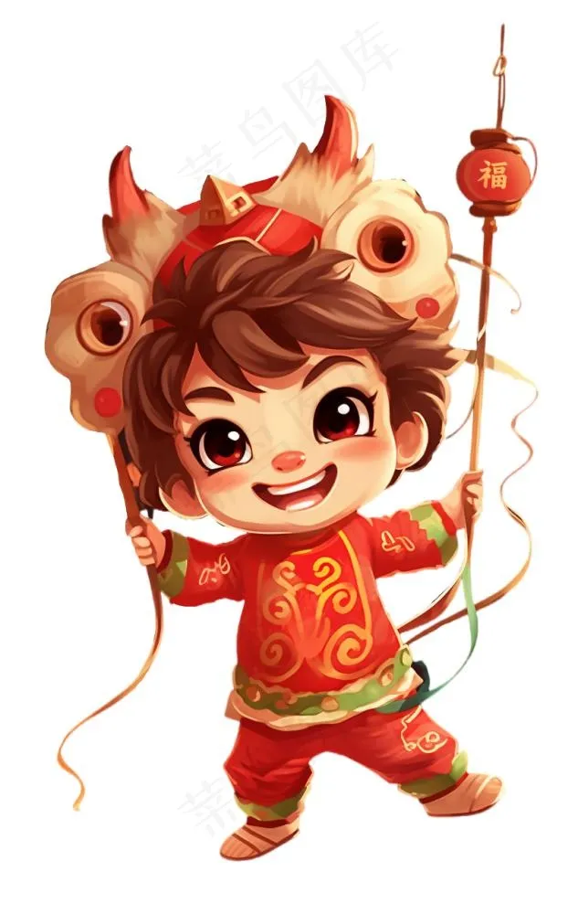 卡通人物新年龙年形象(816x1288)
