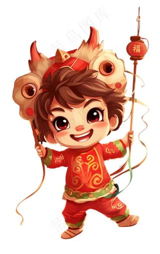 卡通人物新年龙年形象