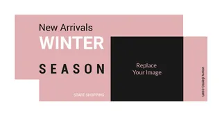 广告销售粉色横幅素材