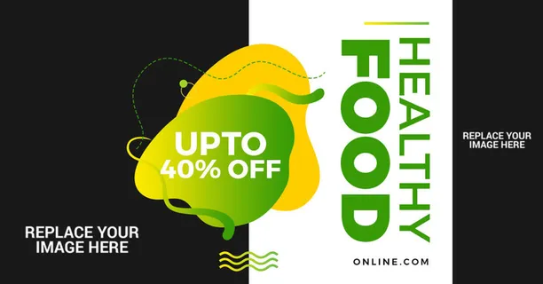 广告销售黑绿横幅素材