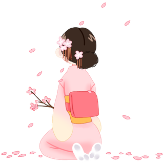 春天浪漫粉红色樱花手绘樱花梅花桃花花朵图片PNG免扣素材