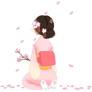 春天浪漫粉红色樱花手绘樱花梅花桃花花朵图片PNG免扣素材