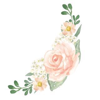 唯美森系手绘水彩花朵 免抠