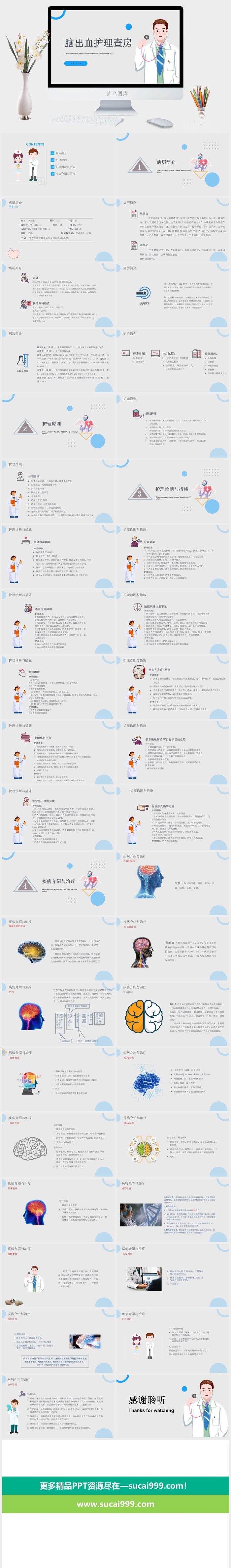 疾病脑出血PPT模板