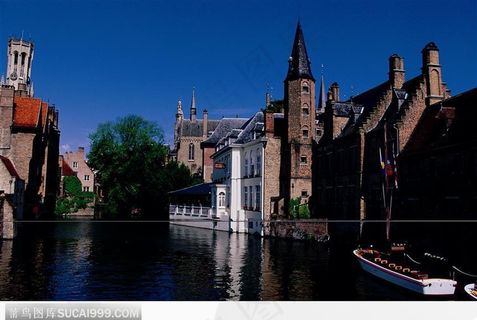 河边的古堡树木