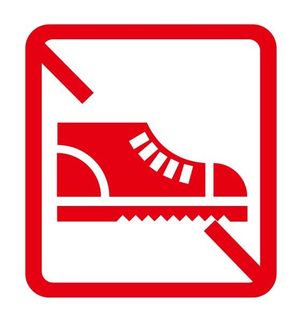 矢量请勿踩踏运输标