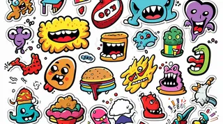 卡通插画表情搞怪素材