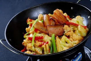 干锅美食焖锅湘菜麻辣香辣纸锅热干锅花菜