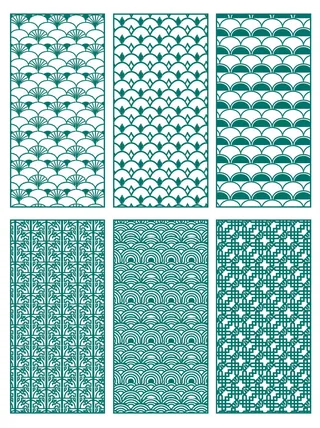 中国风古典式线条祥云纹底纹图案纹理装饰背景素材AI素材