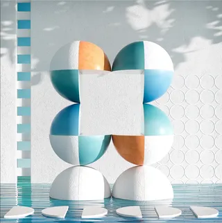 夏季游泳池背景