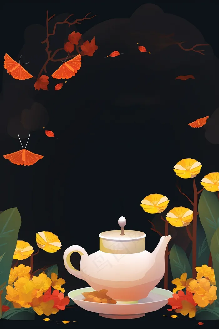 夜晚月亮河流上的拱桥摄影图