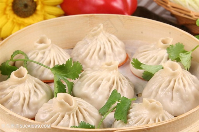 中华美食笼实拍摄影图