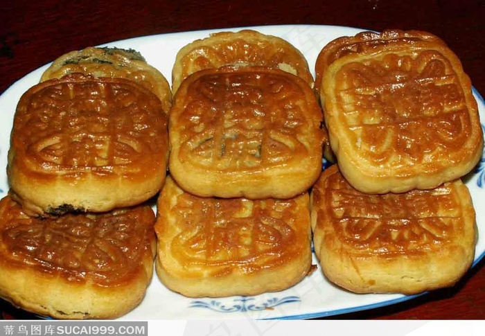 徽式中秋月饼特写